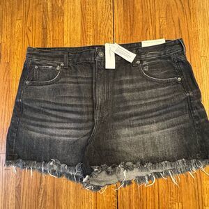 NWT American Eagle (20) Super hi-rise Festival Jean shorts black denim